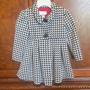 BONNIE BABY Black and White Pea Coat
Size 18 months